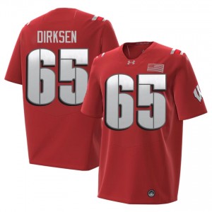 Red Aiden Dirksen #65 UW 2026 Jersey | Men Player Football Essential Stitched 58135874