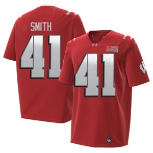 Red McCoy Smith #41 Badgers 2026 Jersey | Men Player Football Essential Stitched 21515999