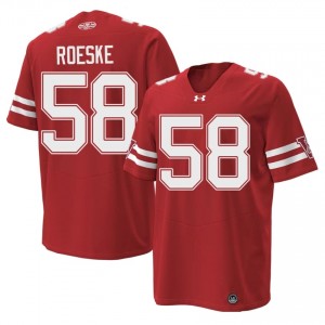 #58 Michael Roeske Wisconsin Badgers Red 1980 Throwback Jersey | Officially Licensed Embroidery Men College Football Gear 53221737