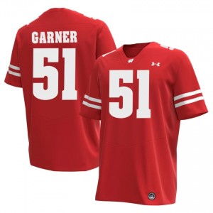 Micheal Garner #51 UW Badgers Jersey | Alumni Red High School Football Men Stitched 17171733