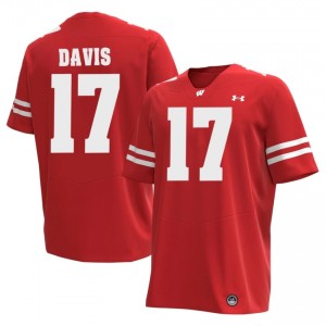 Nizyi Davis #17 UW Jersey | Alumni Red High School Football Men Stitched 14836889