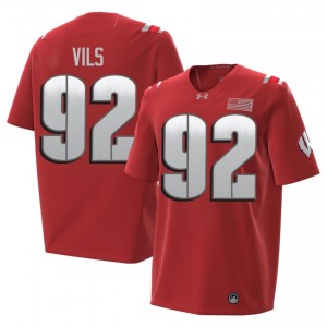 Red Nolan Vils #92 Badgers 2026 Jersey | Men High School Football Classic Stitched 26978432