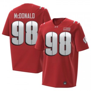 Red Will McDonald #98 Wisconsin 2026 Jersey | Men NCAA Football Pro-Grade Stitched 59775033