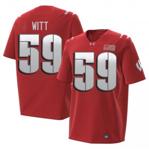 Red Aaron Witt #59 Wisconsin 2026 Jersey | Men College Football Top-Tier Stitched 96721667