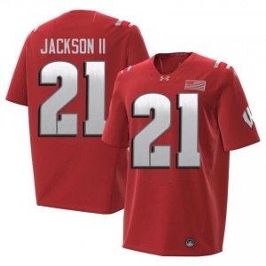Red Bryan Jackson II #21 UW Badgers 2026 Jersey | Men University Football Limited Stitched 46206267