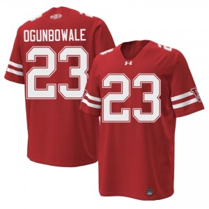 #23 Dare Ogunbowale Wisconsin Red 1980 Throwback Jersey | Authentic Embroidery Men High School Football Gear 27057814