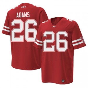 #26 Eli Adams UW Badgers Red 1980 Throwback Jersey | Licensed Embroidery Men University Football Gear 79806475