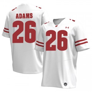 Wisconsin Badgers Eli Adams #26 White Jersey | Elite Stitch High School Football Men Apparel 66874171
