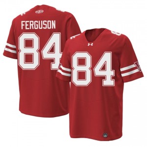 #84 Jake Ferguson Badgers Red 1980 Throwback Jersey | Licensed Embroidery Men University Football Gear 98527043