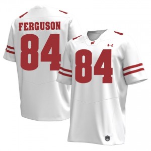 Wisconsin Jake Ferguson #84 White Jersey | Elite Stitch High School Football Men Apparel 56075870