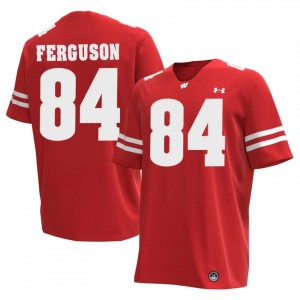 Jake Ferguson #84 UW Jersey | Genuine Red Player Football Men Stitched 98677633