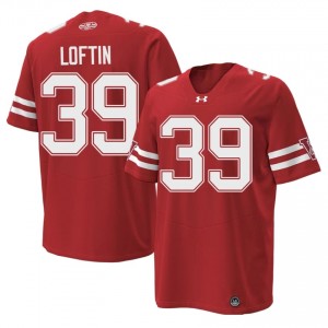#39 Jayden Loftin Badgers Red 1980 Throwback Jersey | Authentic Embroidery Men High School Football Gear 40463397