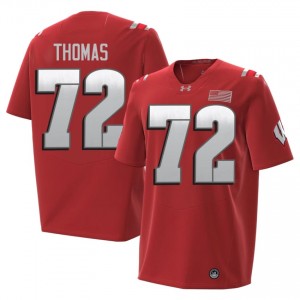 Red Joe Thomas #72 Wisconsin Badgers 2026 Jersey | Men Player Football Essential Stitched 75906862