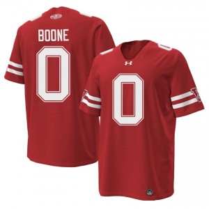 #0 Justus Boone Wisconsin Red 1980 Throwback Jersey | Iconic Embroidery Men NCAA Football Gear 97157630