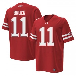 #11 Kash Brock UW Badgers Red 1980 Throwback Jersey | Authentic Embroidery Men High School Football Gear 37812099