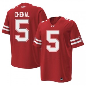 #5 Leo Chenal UW Red 1980 Throwback Jersey | Iconic Embroidery Men NCAA Football Gear 18066260