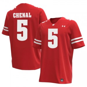 Leo Chenal #5 Wisconsin Badgers Jersey | Moisture Wicking Red University Football Men Stitched 36402037