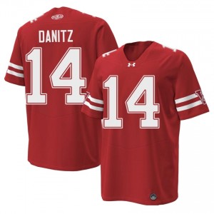 #14 Liam Danitz Wisconsin Badgers Red 1980 Throwback Jersey | Licensed Embroidery Men University Football Gear 17481780