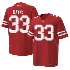 #33 Ron Dayne Wisconsin Badgers Red 1980 Throwback Jersey | Officially Licensed Embroidery Men College Football Gear 33074034