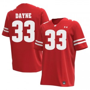 Ron Dayne #33 Wisconsin Jersey | Alumni Red High School Football Men Stitched 87222399