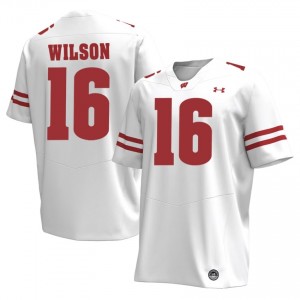 UW Russell Wilson #16 White Jersey | Durable Stitch College Football Men Apparel 21172305