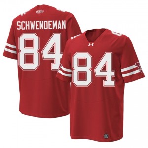 #84 Ryan Schwendeman UW Badgers Red 1980 Throwback Jersey | Licensed Embroidery Men University Football Gear 72616208