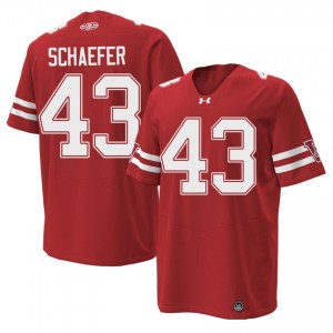 #43 Taylor Schaefer UW Red 1980 Throwback Jersey | Officially Licensed Embroidery Men College Football Gear 59722886