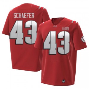 Red Taylor Schaefer #43 Wisconsin 2026 Jersey | Men NCAA Football Pro-Grade Stitched 90175086
