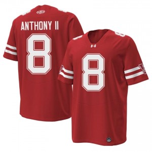 #8 Vinny Anthony II Wisconsin Badgers Red 1980 Throwback Jersey | Licensed Embroidery Men University Football Gear 47825270