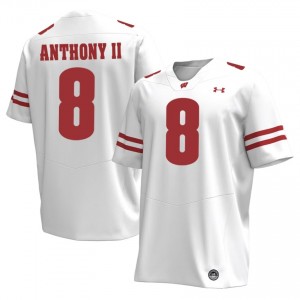 UW Badgers Vinny Anthony II #8 White Jersey | Elite Stitch High School Football Men Apparel 74848418