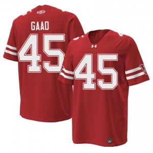 #45 Yahya Gaad Wisconsin Badgers Red 1980 Throwback Jersey | Pro Cut Embroidery Men Player Football Gear 72167218