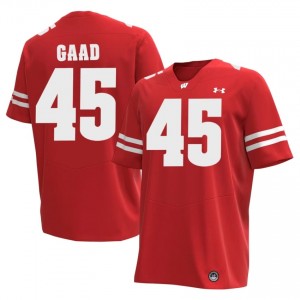 Yahya Gaad #45 Wisconsin Badgers Jersey | Elite Thread Red College Football Men Stitched 95837207