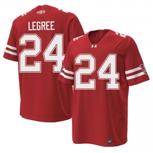 #24 Zion Legree Wisconsin Badgers Red 1980 Throwback Jersey | Officially Licensed Embroidery Men College Football Gear 26761795