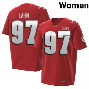 Red Gavin Lahm #97 UW 2026 Jersey | Women High School Football Classic Stitch 60465949