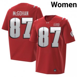 Red Jackson McGohan #87 Wisconsin Badgers 2026 Jersey | Women NCAA Football Pro-Grade Stitch 39059359