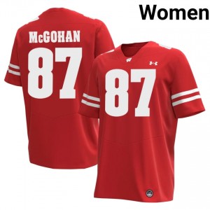 Jackson McGohan #87 Badgers Jersey | Alumni Red High School Football Women Swen 14915269
