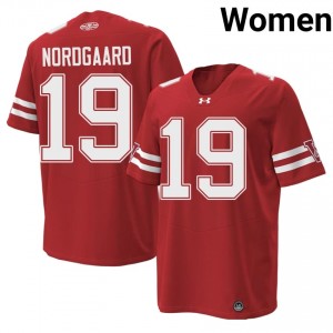 #19 Langdon Nordgaard UW Red 1980 Throwback Jersey | Officially Licensed Stitched Women College Football Gear 30572433