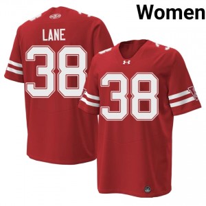 #38 Mason Lane UW Red 1980 Throwback Jersey | Authentic Stitched Women High School Football Gear 35184922