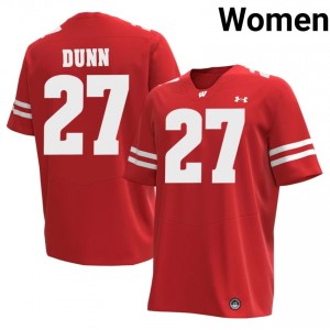 Raphael Dunn #27 Wisconsin Badgers Jersey | Genuine Red Player Football Women Swen 89319306