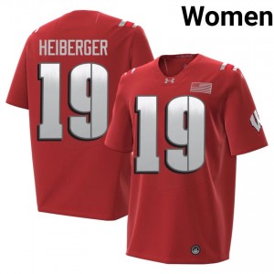 Red Thomas Heiberger #19 Wisconsin Badgers 2026 Jersey | Women University Football Limited Stitch 47898246