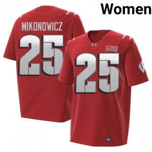 Red Will Mikonowicz #25 Wisconsin Badgers 2026 Jersey | Women High School Football Classic Stitch 58689036
