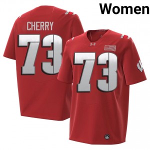 Red Blake Cherry #73 UW Badgers 2026 Jersey | Women College Football Top-Tier Stitch 43662233