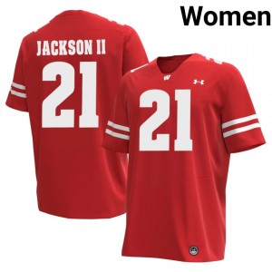 Bryan Jackson II #21 UW Jersey | Elite Thread Red College Football Women Swen 43136901