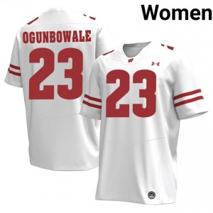 UW Badgers Dare Ogunbowale #23 White Jersey | Exclusive Embroidery NCAA Football Women Apparel 84875240