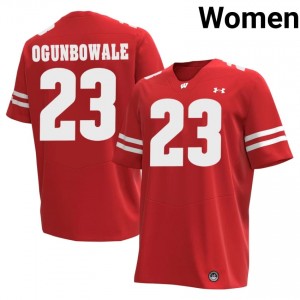 Dare Ogunbowale #23 Wisconsin Badgers Jersey | Elite Thread Red College Football Women Swen 93840229