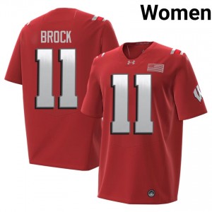 Red Kash Brock #11 Badgers 2026 Jersey | Women High School Football Classic Stitch 87000889