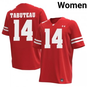 Keeyshawn Tabuteau #14 Wisconsin Badgers Jersey | Alumni Red High School Football Women Swen 30189151