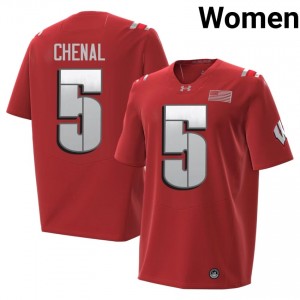 Red Leo Chenal #5 Wisconsin Badgers 2026 Jersey | Women NCAA Football Pro-Grade Stitch 67032931