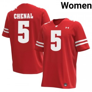 Leo Chenal #5 Badgers Jersey | Alumni Red High School Football Women Swen 63885756