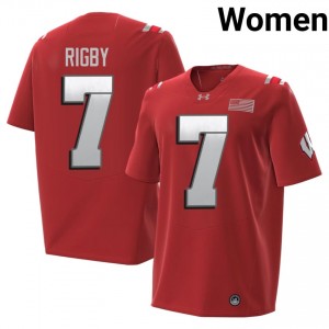 Red Shamar Rigby #7 Wisconsin Badgers 2026 Jersey | Women High School Football Classic Stitch 22435766